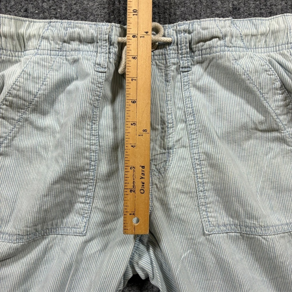 American Eagle Womens Jogger Pants Size 6 Regular Blue Striped Pull On Mid Rise - Picture 7 of 10